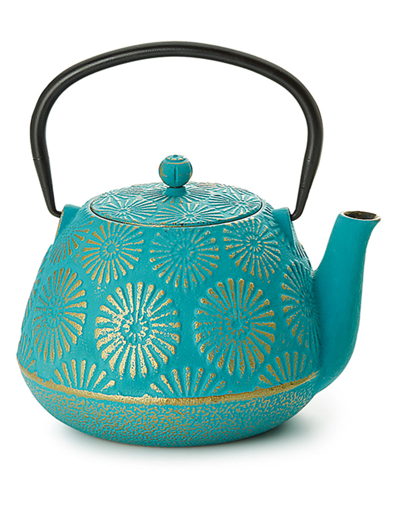 Turquoise Teapot with Strainer