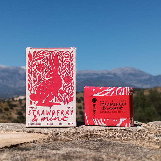 Χειροποίητο Σαπούνι "Strawberry & Mint" της Helleo