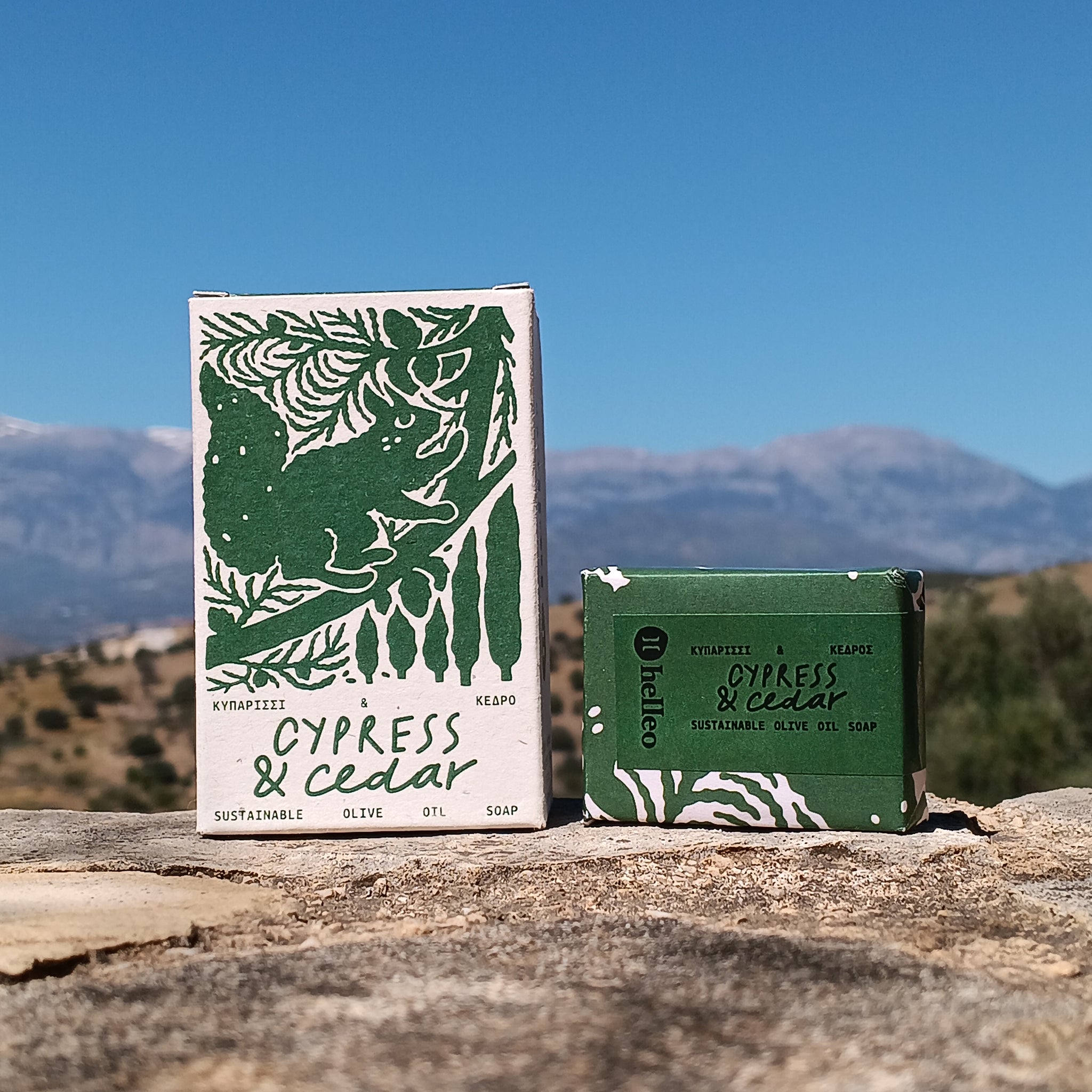 "Cypress & Cedar" Handmade soap by Helleo