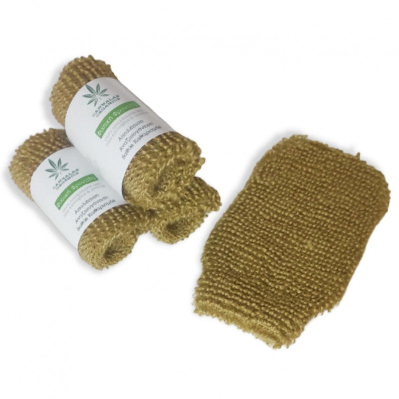 Hemp and Jute Cleansing and Exfoliating Mitten