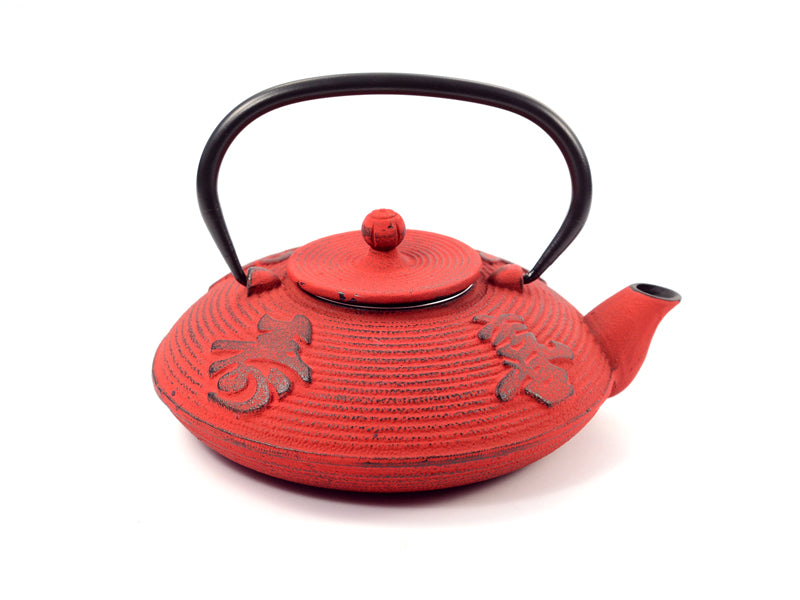 Red Teapot with Strainer