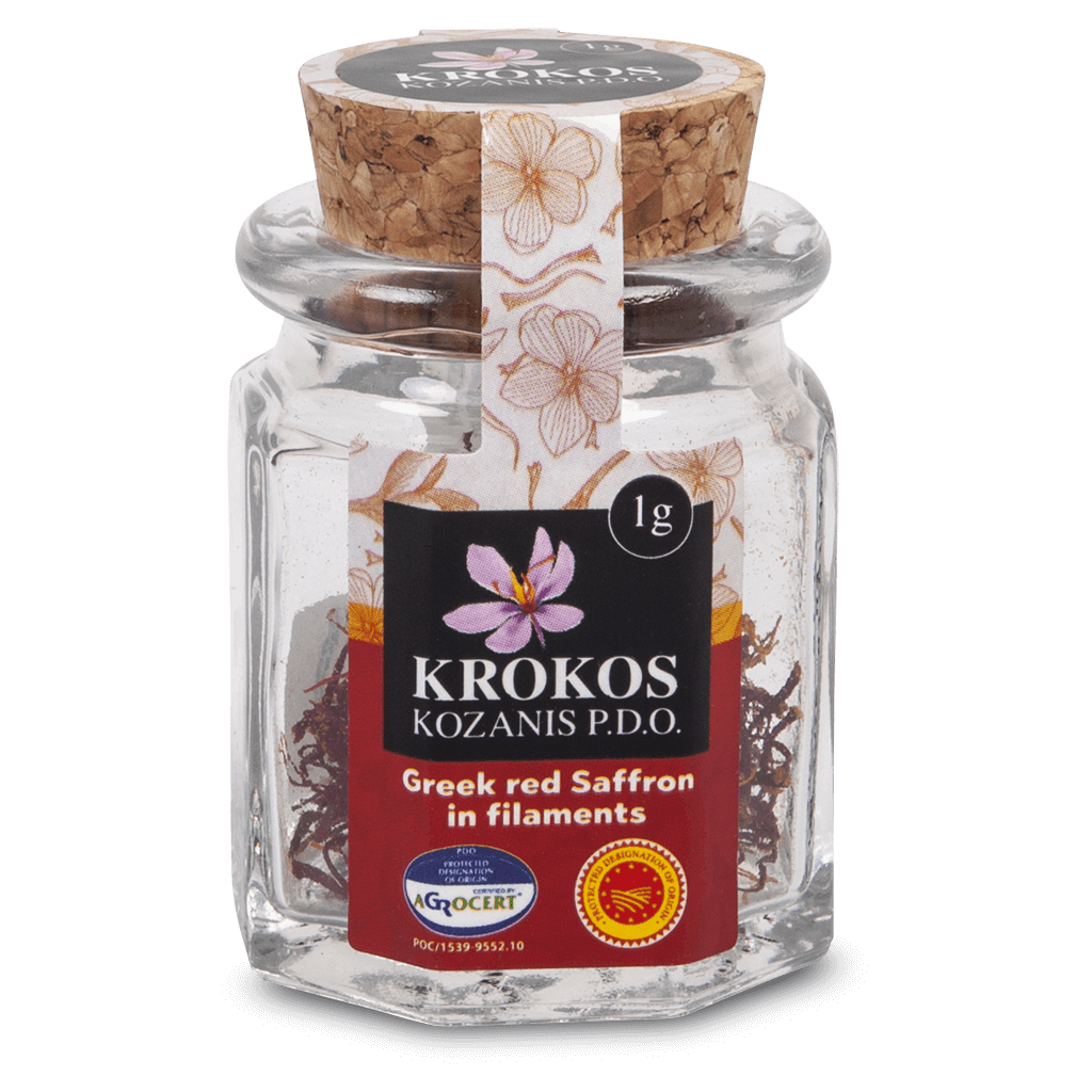 <tc>Safran rouge en filaments (récipient en verre)</tc>