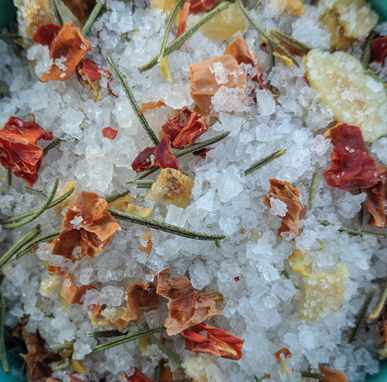 <transcy>Sel de mer crétois (Fleur De Sel) "Spicy Flavoured".</transcy>