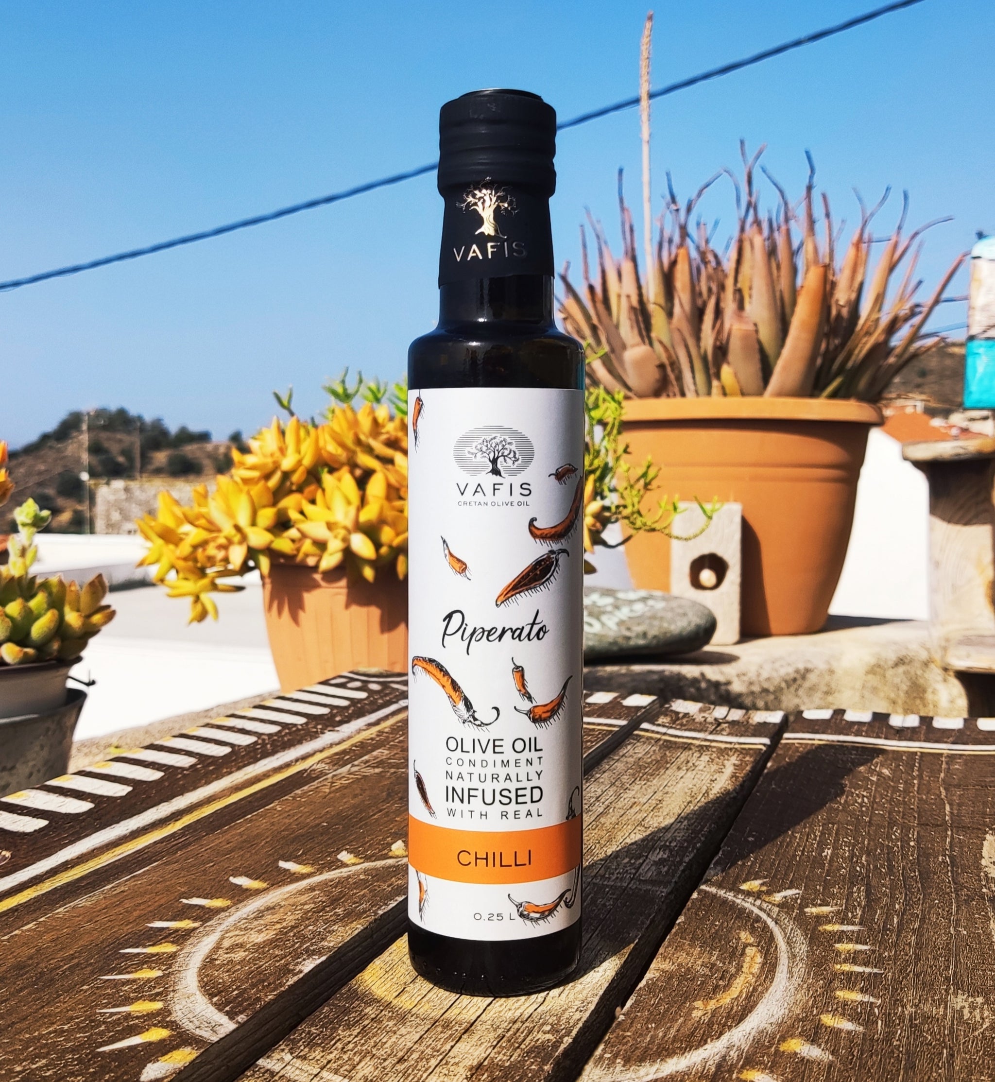 <transcy>Ελαιόλαδο με Τσίλι από την VAFIS (250ml)</transcy>