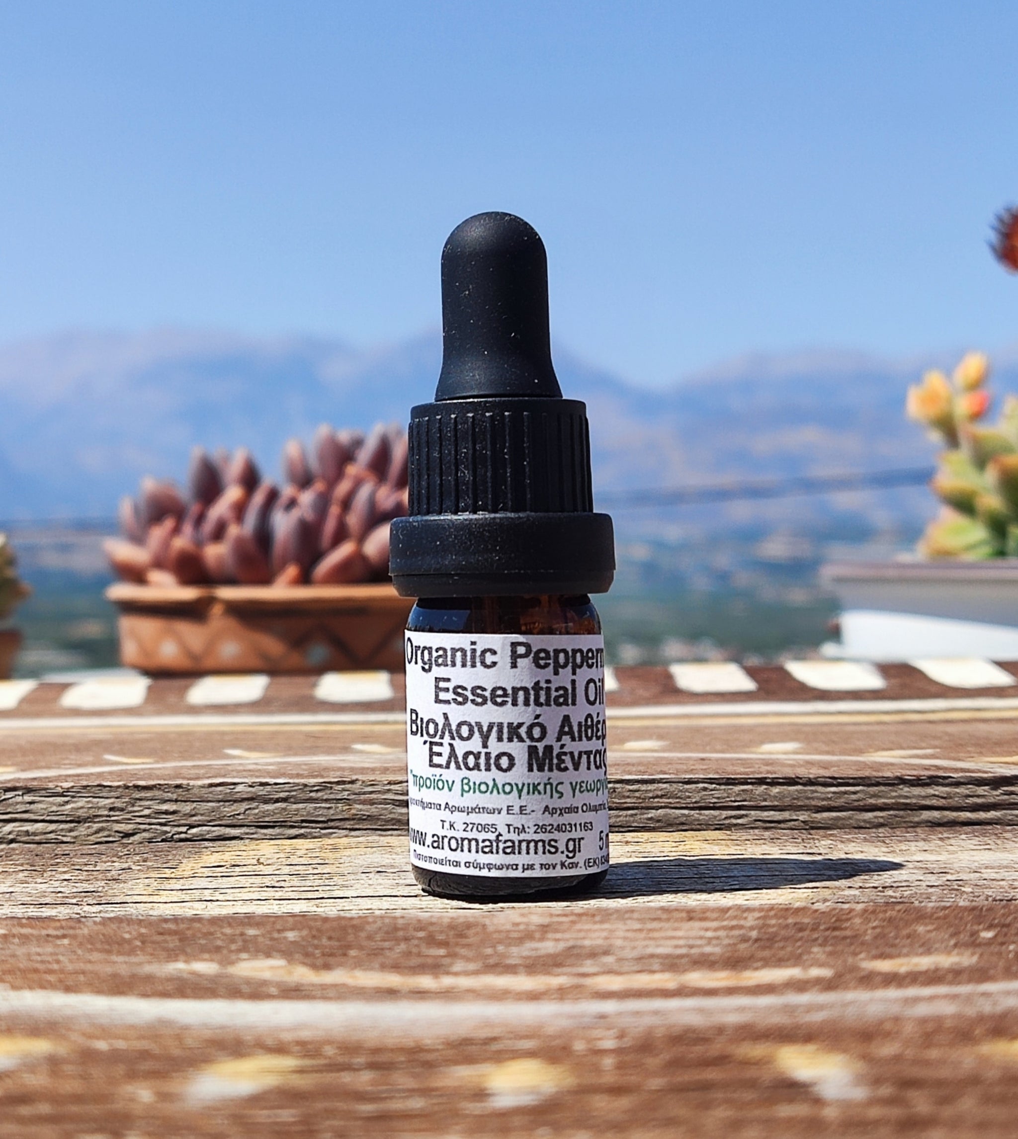 <transcy>Βιολογικό Αιθέριο Έλαιο Μέντας από την AROMA FARMS (5ml)</transcy>
