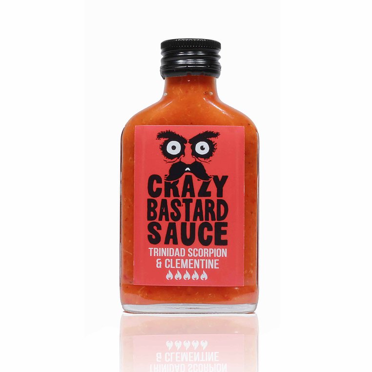 Image for Σάλτσα Τσίλι «Trinidad Scorpion & Clementine» από την CRAZY BASTARD SAUCE (100ml)